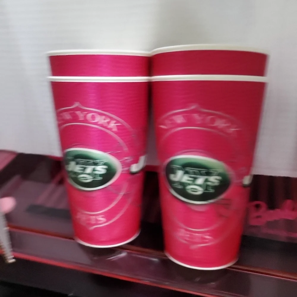 NEW JETS Lenticular Cups RARE Watch Video 👀 Capitol Spirit Set of 4 L👀K